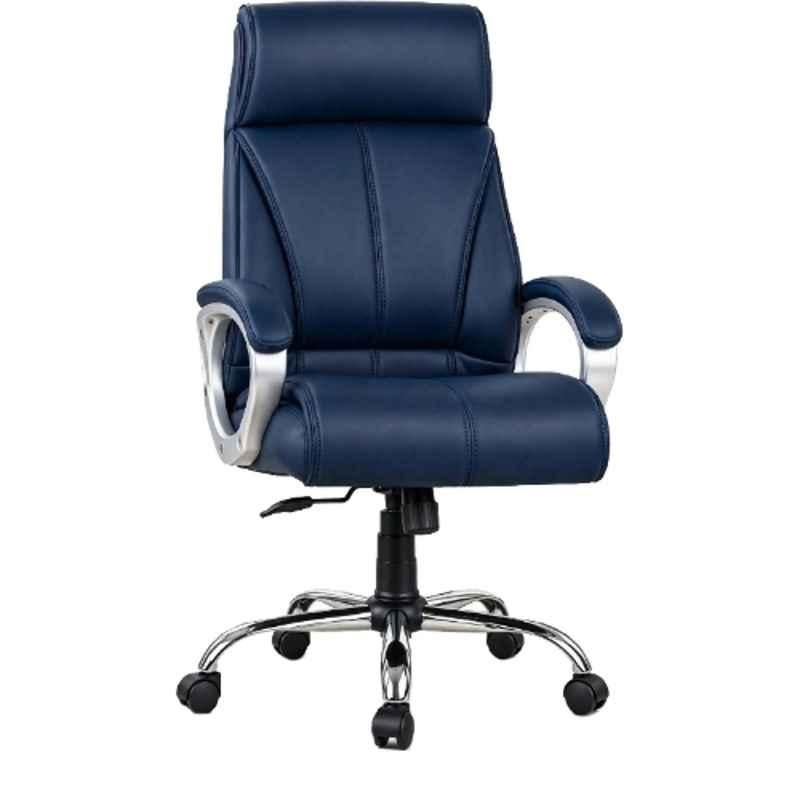ZRF Leatherette Blue High Back Armrest Ergonomic Office Chair, ZRF098