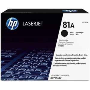 HP 81A Black Original LaserJet Toner Cartridge, CF281A