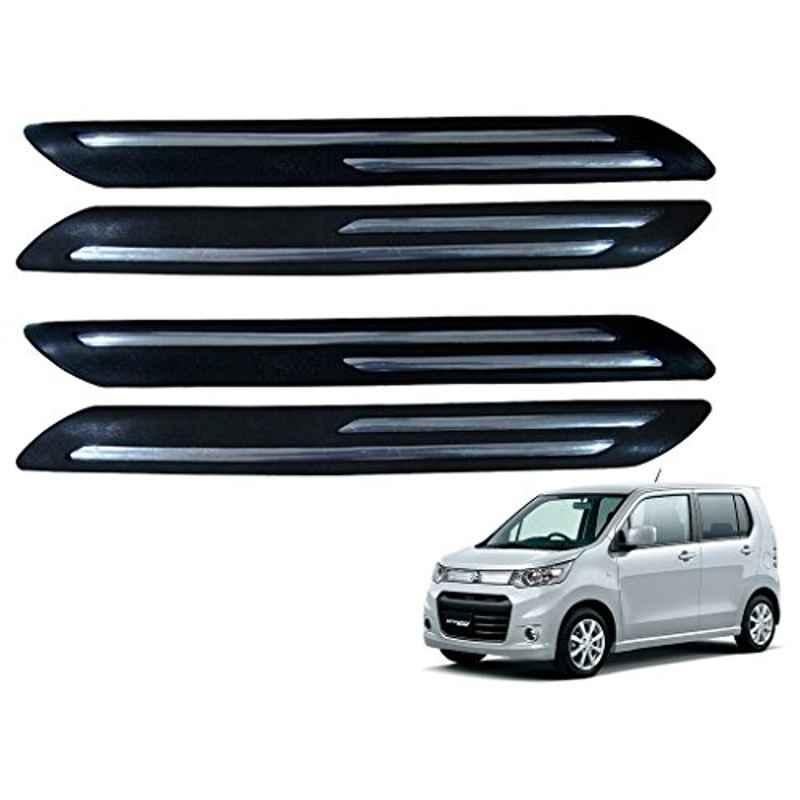 Kozdiko 4 Pcs Double Chrome Bumper Protector Set for Maruti WagnoR Stingray