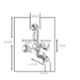 ZAP Turbo Brass 3 In 1 Wall Mixer with Head Shower & Multi Flow Hand Shower with 1.5m Flexible Tube