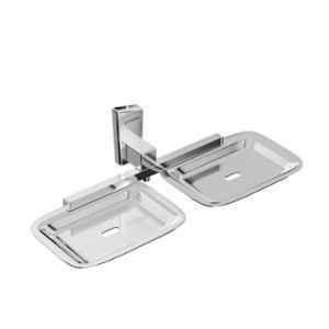 Lorazzo Kone Stainless Steel 304 Chrome Finish Double Soap Stand for Bathroom, LRZ KDS0151 S01