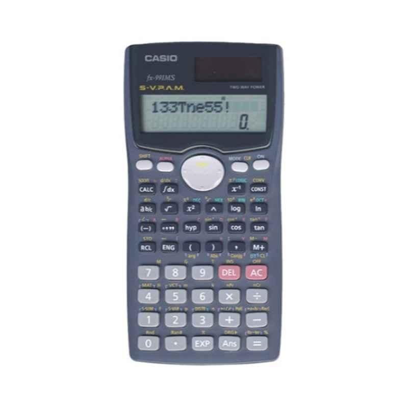 Casio FX991MS 155x78x13mm Plastic Grey & Black 12-Digit Non Programmable Scientific Calculator