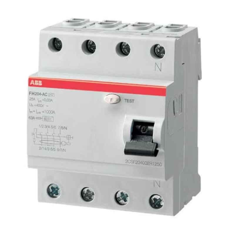 ABB 63A 230-400V Four Pole Residual Circuit Breaker, 2CSF204006R1630