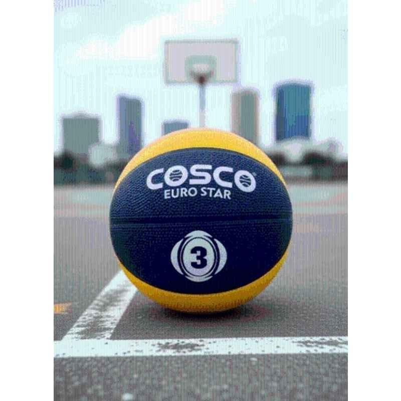 Cosco Euro Star Rubber Moulded Basketball, Size: 3