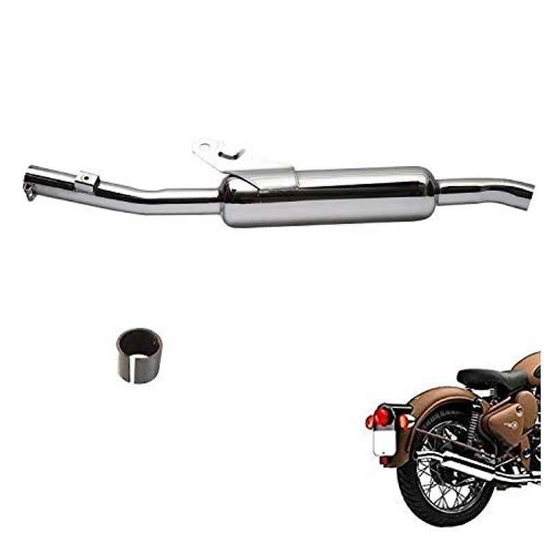 AllExtreme EX043B Chrome Angular Model Empty Silencer with Bush