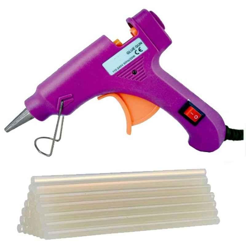 Bandook 20W Purple Glue Gun with 10 Pcs Transparent Glue Sticks