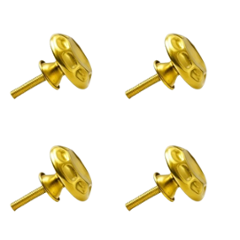 Mix & Match Crown 40mm Brass Golden Round Handmade Cabinet Knob for Wardrobe, Drawer & Cupboard (Pack of 4)