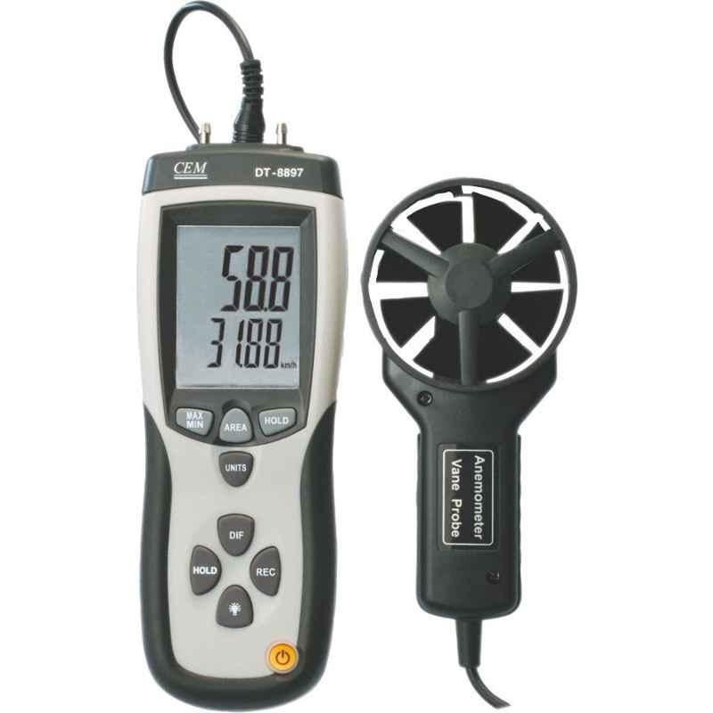 CEM DT-8897 Pressure Manometer & Flow Meter