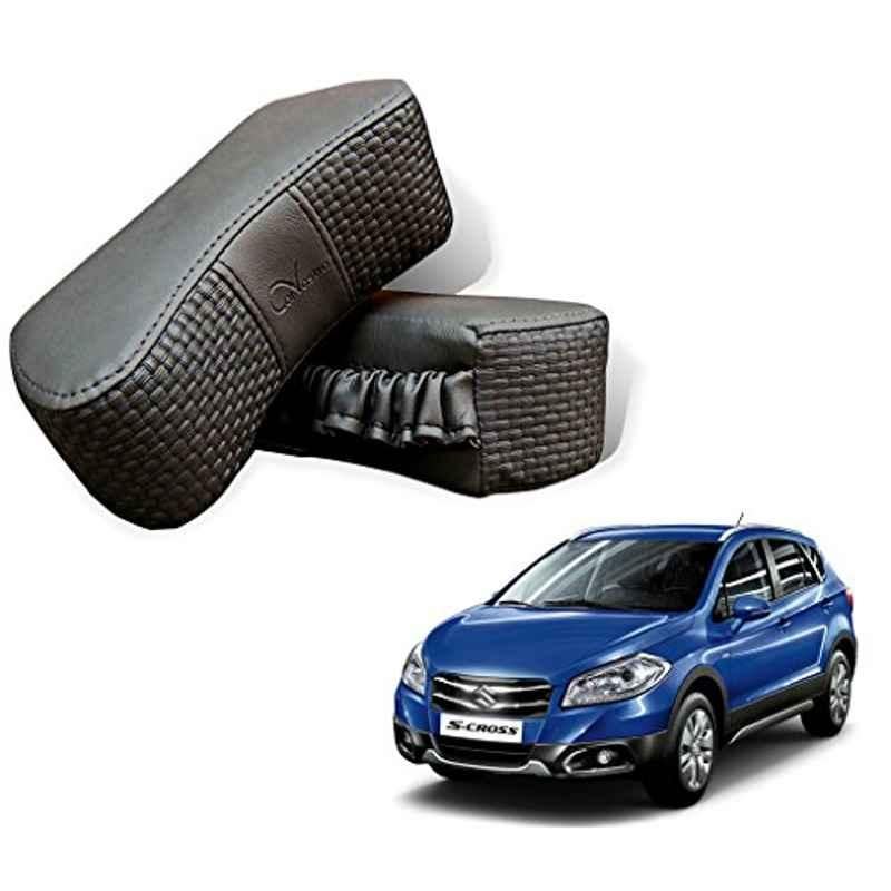 Kozdiko 2 Pcs Memory Foam Grey Car Vastra Neck Rest Cushion Set for Maruti Suzuki S Cross, koz_5379