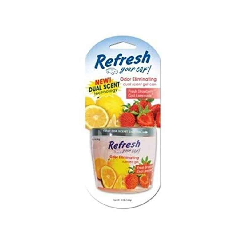 Refresh 4.5 Oz Cool Lemonade Odor Eliminating Freshener Gel