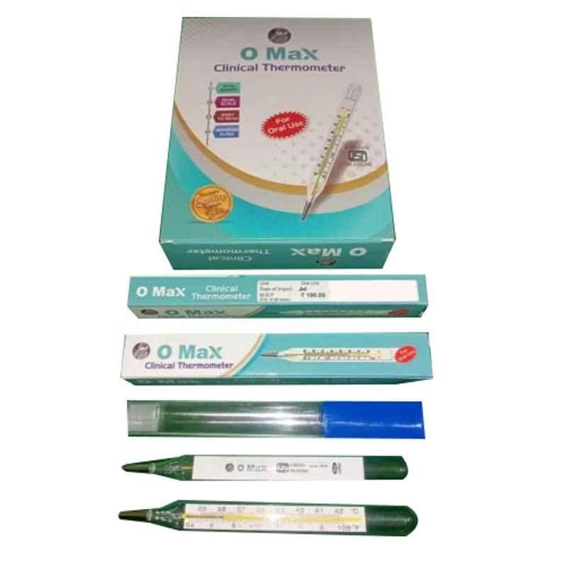 O Max Round Clinical Glass Thermometer, OMCT-01
