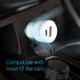 Portronics Car Power PD White Car Charger with QC & Type-C Output, POR-1003