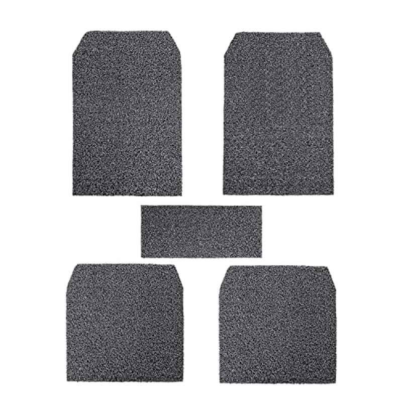 Kozdiko 5 Pcs Grey Heavy Duty Anti-Slip Noodle Nomad Style Car Floor Mat Set for Maruti Suzuki Brezza New 2022