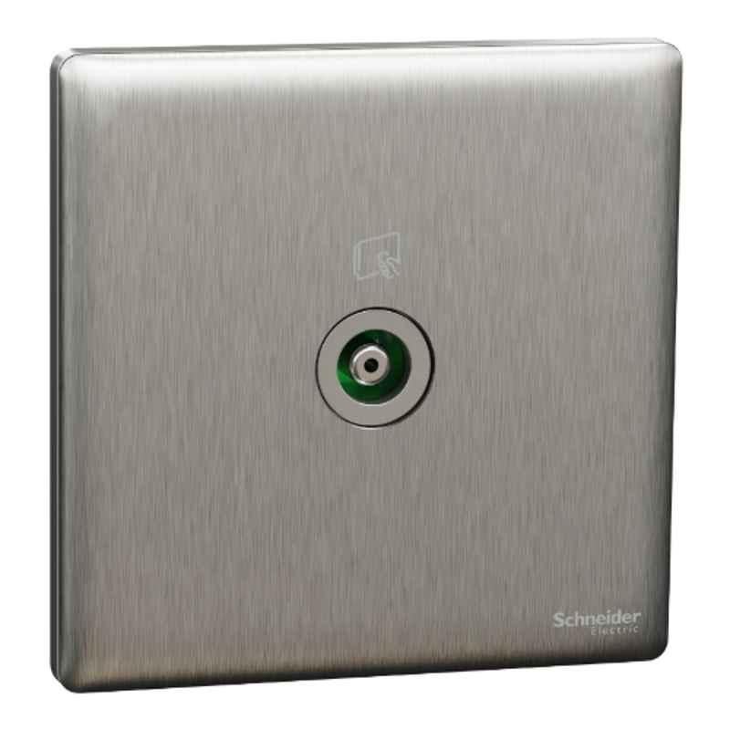 Schneider Electric Unica X 1M 75Ohm Stainless Steel TV Socket, NUX31TV_SS