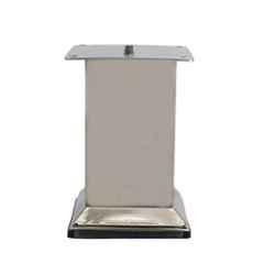 RAB 4 inch Stainless Steel Silver Matt Finish Square Sofa Leg, SQR 50