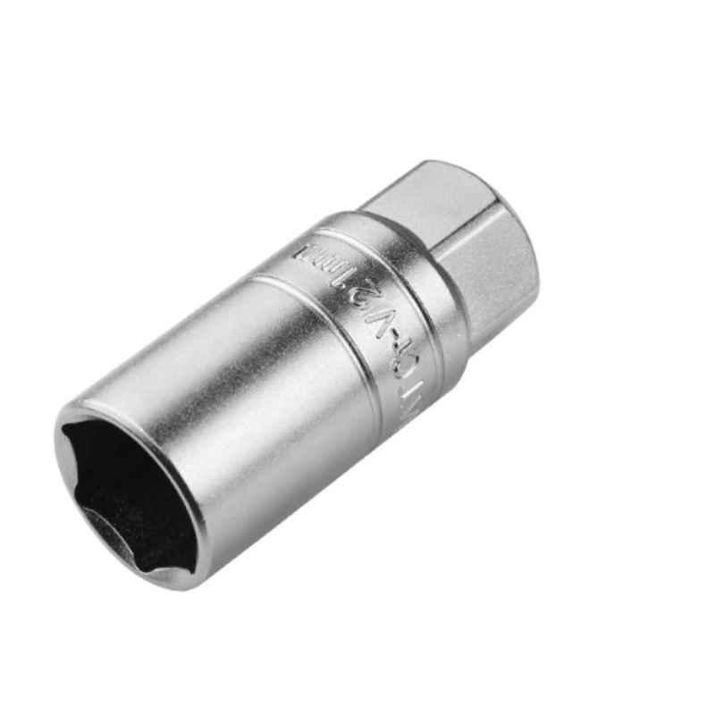Tolsen 3/8x13/16 inch CrV Satin Finish Industrial Spark Plug Socket, 15502