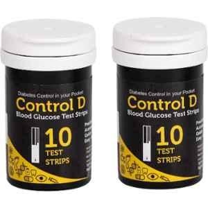 Control D 20 Pcs Diabetes Sugar Testing Glucometer Strips Box