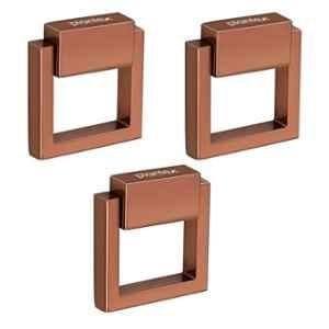 Plantex 2 inch Zinc Rose Gold Drawer Kadi for Home & Office, SH-358 (Pack of 3)