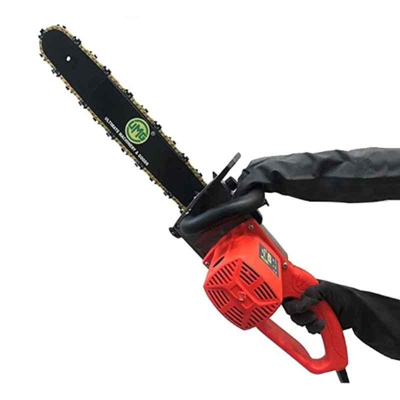 Electric powered online chainsaw