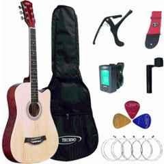 Techno 38 inch Mahogany Natural Right Hand Orientation Semi-Acoustic Guitar, RJ-038IN-RD