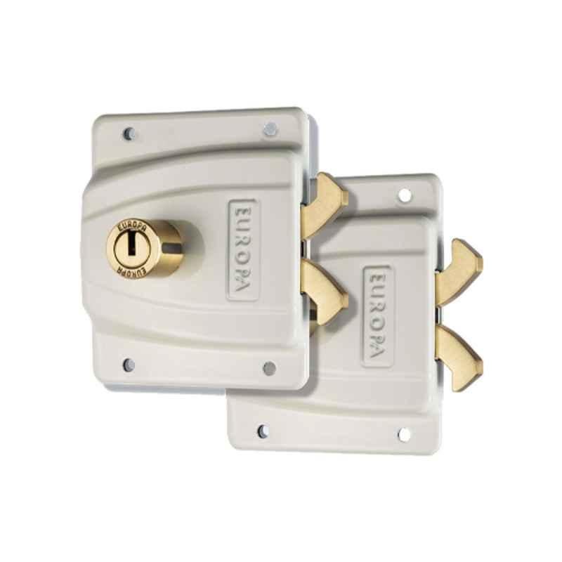Europa 10 Pin Brass Sliding Wardrobe Furniture Lock with 3 Keys, F367 TW IV