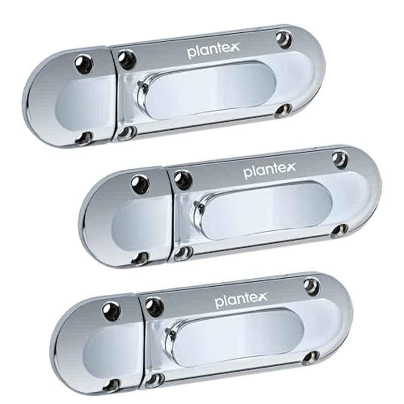 Plantex Zinc Chrome Door Baby Latch Lock for Home & Office, SH-88 (Pack of 3)