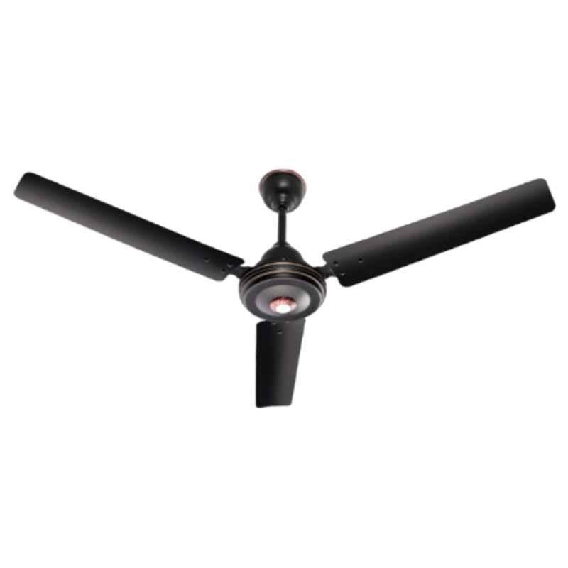 Airelec Gloria 28W 350rpm 5 Star Smoke Brown 3 Blade BLDC Ceiling Fan with Remote & 2 Years Warranty, AIRCFG5, Sweep: 1200 mm