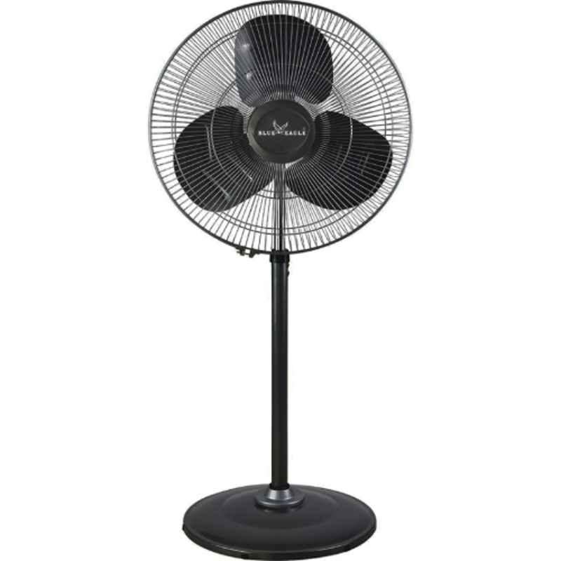 Blue Eagle 002 130W 1450rpm Iron Black 3 Blade Stand Fan with 2 Years Warranty, Sweep: 550 mm