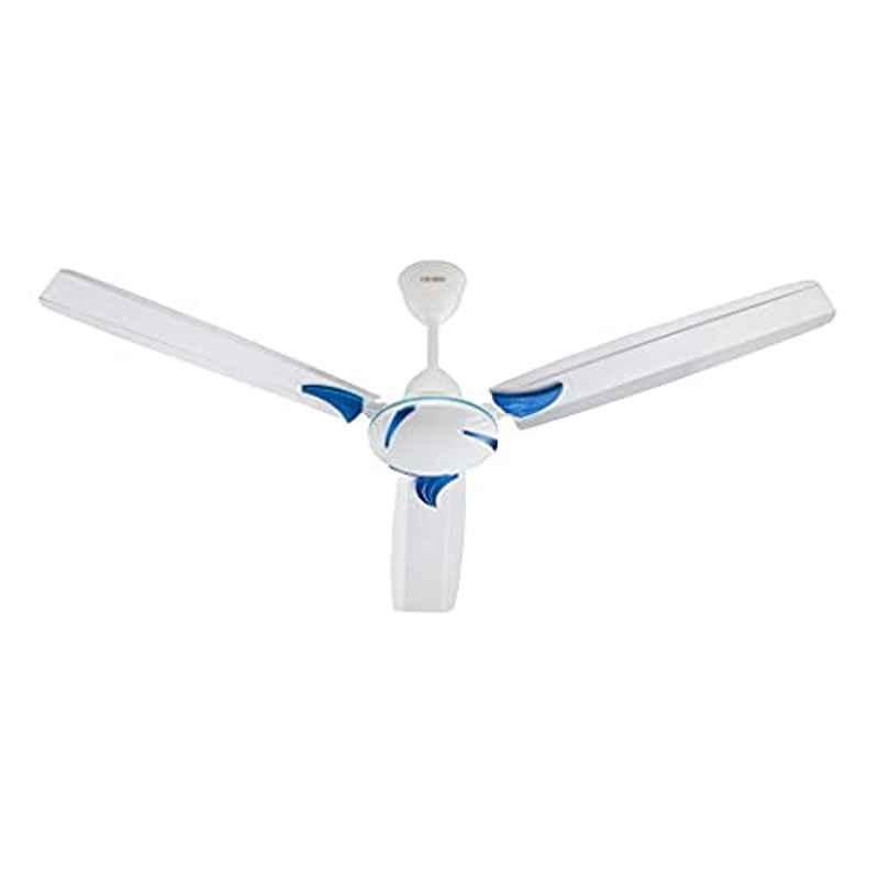 Candes Swift DLX 400rpm White Blue Anti Dust Ceiling Fan, Sweep: 1200 mm