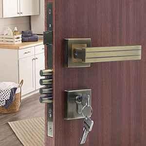 Voltizi Altroz Rose Stainless Steel Antique Brass Finish Both Side Key Mortise Door Lock Set with 3 Keys