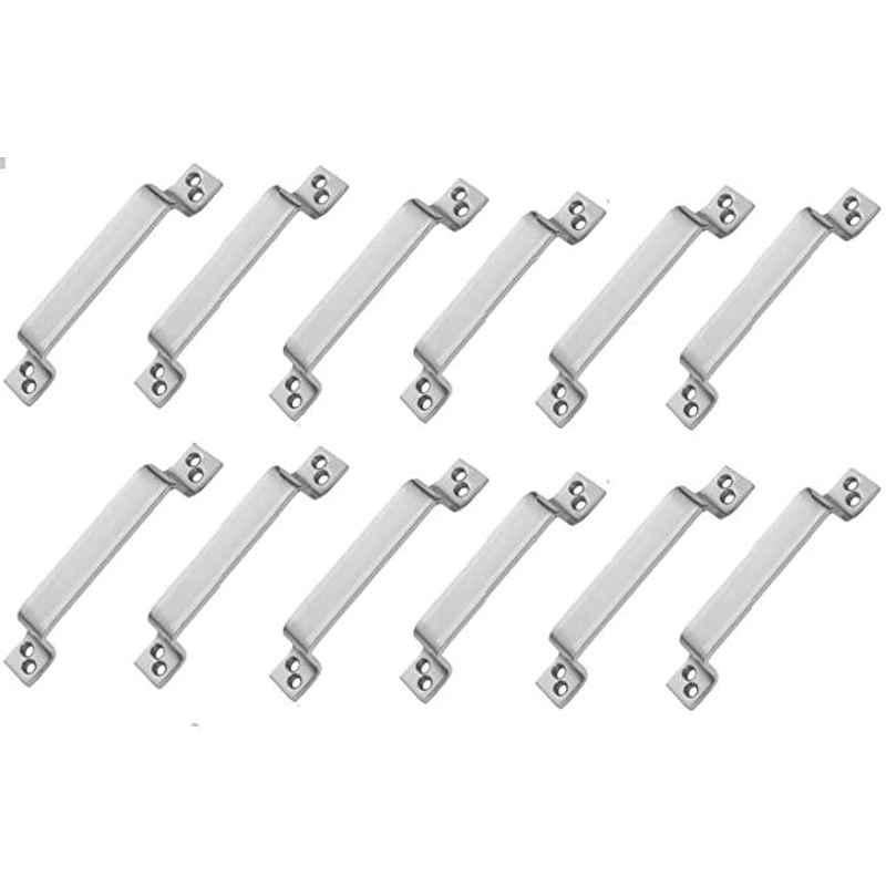 Smart Shophar 6 inch Stainless Steel Silver Ruffles Cabinet Handle, SHA40CH-RUFL-SL06-P12 (Pack of 12)