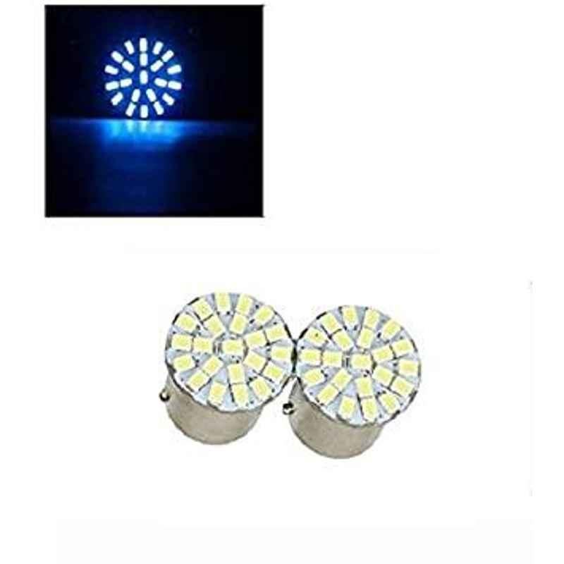 Meenu Arts 22 SMD (Blue) Led Indicator Bulb/Turn Signal Bulb Universal (Pack of 2)