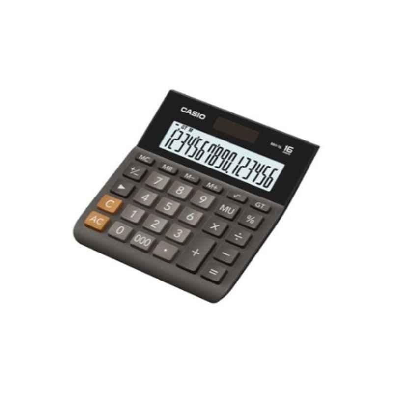 Casio MH-16 136.5x127x27.6mm Grey & Black 16 Digit Basic Calculator