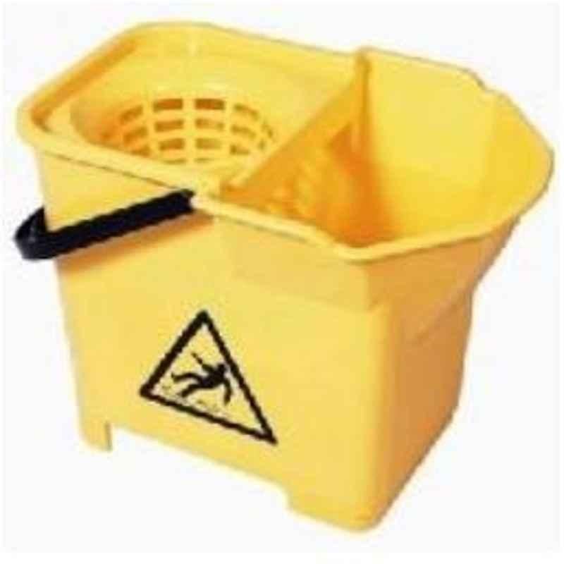 Amsse SR1001 Cone Single Bucket for Round Mop with Cone Squeezer and Handle, Capacity 15 L (Pack of 5)
