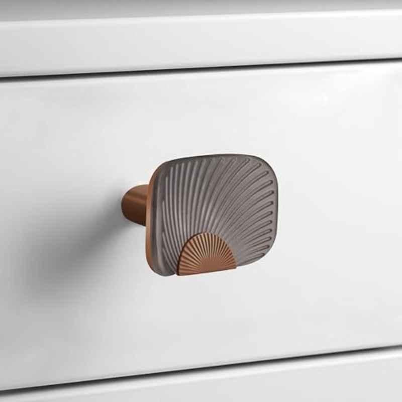 Plantex Knobs for Drawers/Drawer Knobs/Rectangle Knob for Cabinets/Pull-Push Knob for Kitchen/Bedroom/Drawer Rose Gold & Satin Black