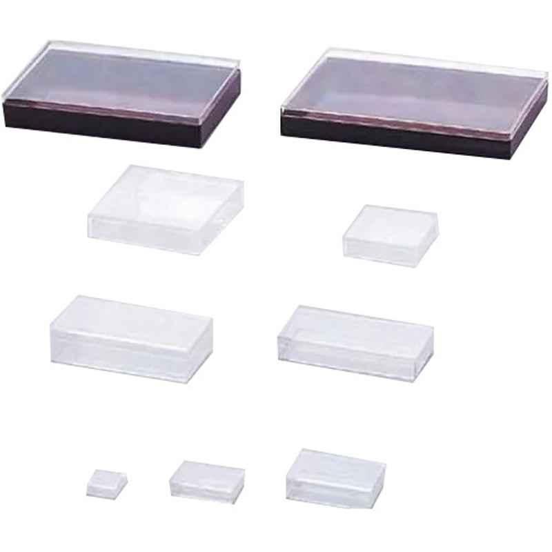 Lab Plus Styrene Square Case Polystyrene Transparent, LP-10164 (Pack of 10)