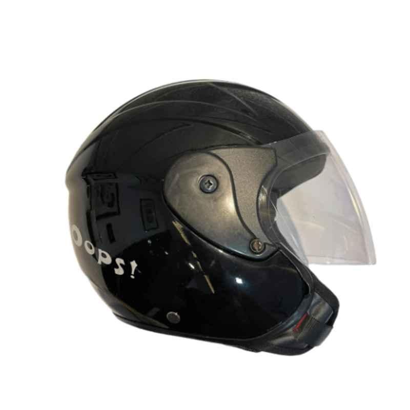 Redsun OOPS Black Open Face Helmet, Size: Medium, REDSUNOOPS