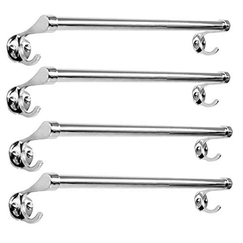 Torofy 24 inch Stainless Steel Silver Wall Mounted Towel Bar (Pack of 4)
