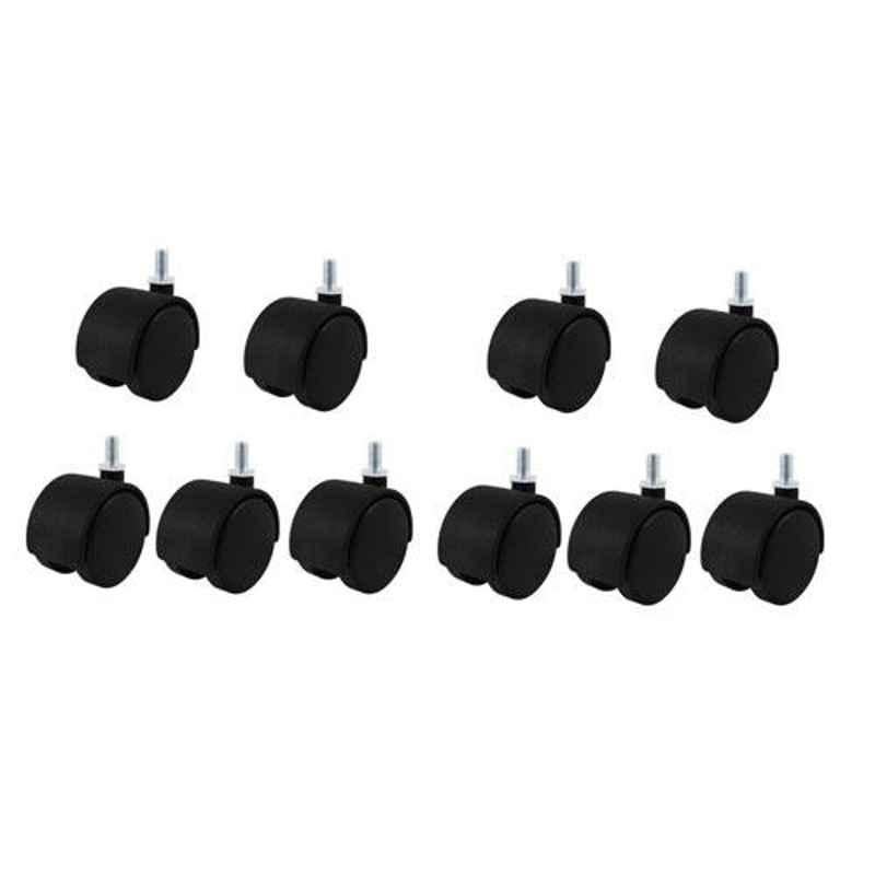 Nixnine Standard Office Revolving Chair Replacement Wheels, REG_BLK_10PS (Pack of 10)