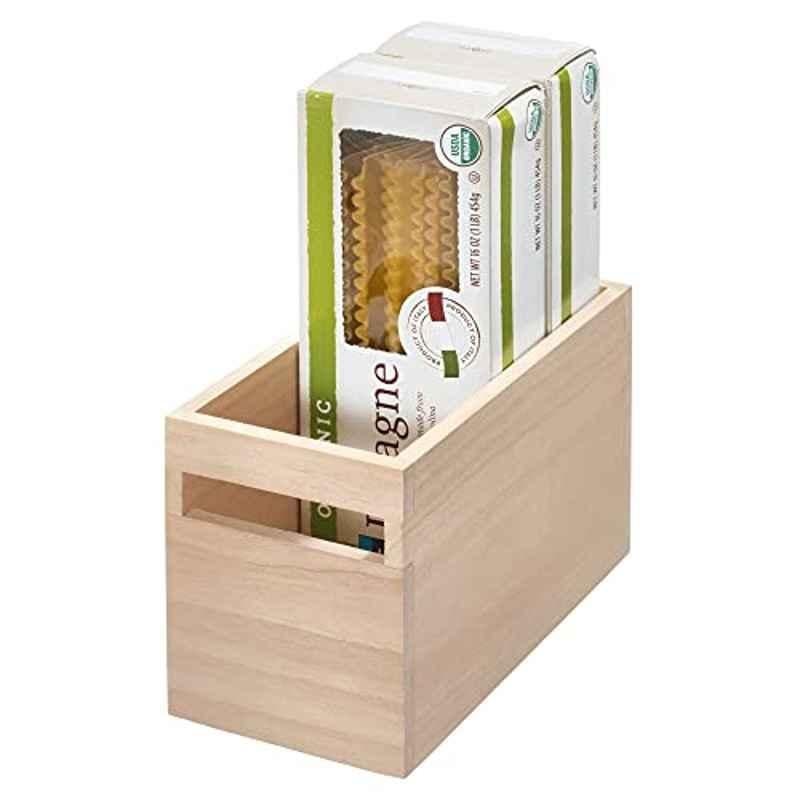 Idesign 10x5x6 inch Wood Natural Kitchen Storage Bin With Handle