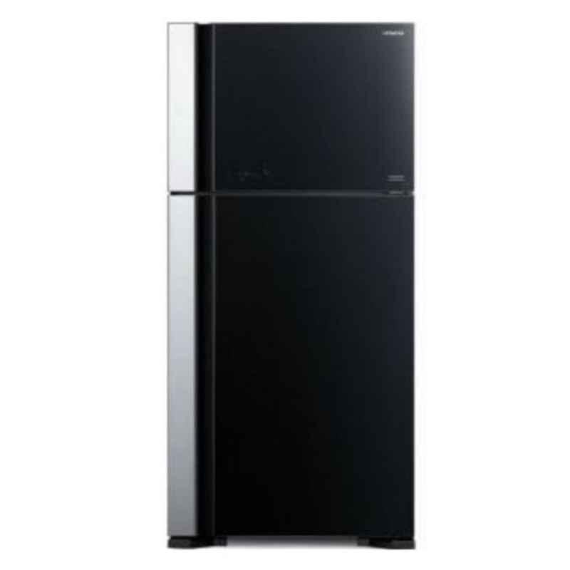 Hitachi 601L Glass Black Inverter Refrigerator, RVG760PUK7GBK