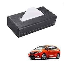 Kozdiko 100 Pulls PU Leather Grey Car Tissue Paper Box with 200 Sheets for Honda New Jazz