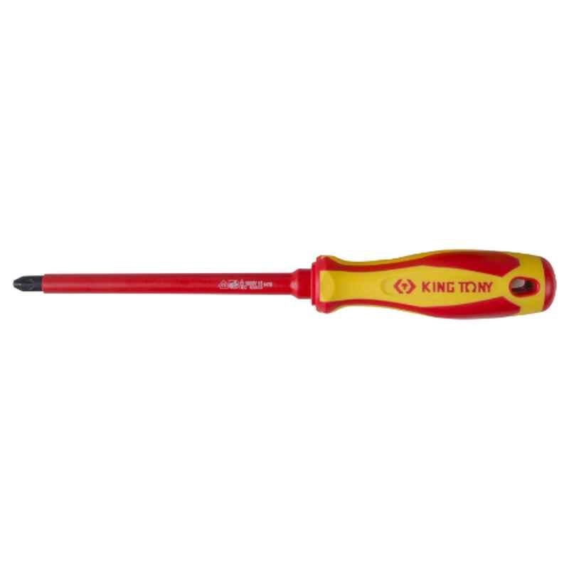 King Tony PZ1x100mm Pozidriv Head Screwdriver, 14780104