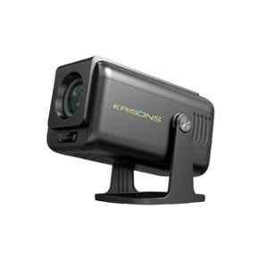 Krisons Razor 004 1080P Native 4K HD Support Black Smart Projector with Wi-Fi 6/BT5.4, Android 13, Auto 4D Focus/Keystone, Prime Video, Hotstar & Netflix