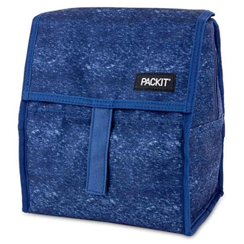 Packit 4L Polyester Navy Heather Freezable Lunch Bag with Zip Closure, 2205