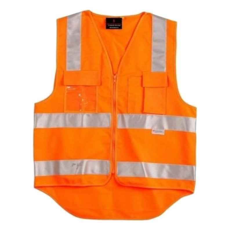Superb Uniforms Cotton High Visibility Industrial Day & Night Fluorescent Jacket, SUWHVV001, Size: 3XL