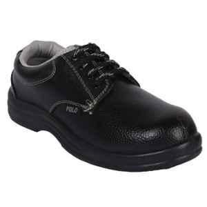 Polo Steel Toe Black Work Safety Shoes, Size: 11