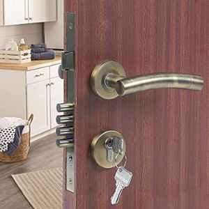 Voltizi Rose Stainless Steel 304 Antique Brass Finish Mortise Door Lock Handle Set, MG-1101