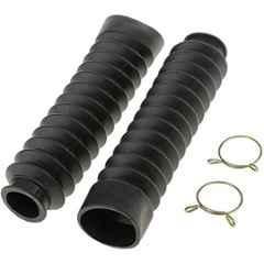 Generic 1 Pair 20.5Cm Long Front Fork Cover Shock Absorber Dust Rubber Cover Black