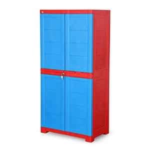 Cello Novelty 14.6x23.4x48.2cm Plastic Red & Blue 2 Doors Cupboard